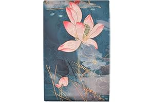 BLBMH Book Covers for Paperbacks Fit for 6x9 inch Adjustable Book Sleeve Cover for Women Over 15 Soft Cloth Protector for Notebook Journal - Lotus 9in