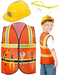 Handepo Construction Worker Costume Kids Hard Hat