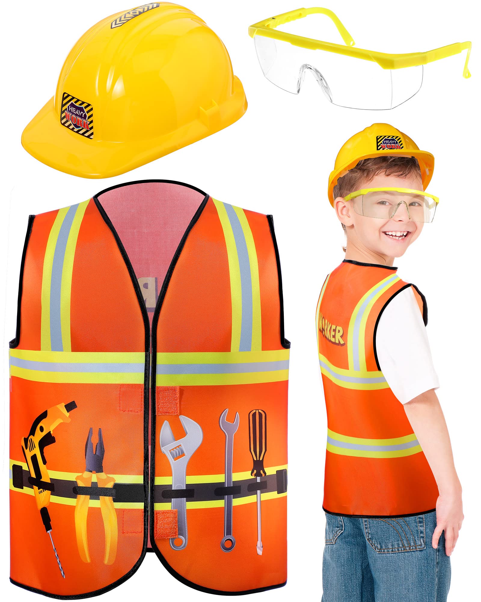 Handepo Construction Worker Costume Kids Hard Hat