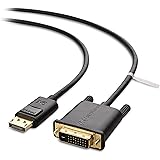 Cable Matters Gold Plated DisplayPort to DVI Cable, 6 Feet