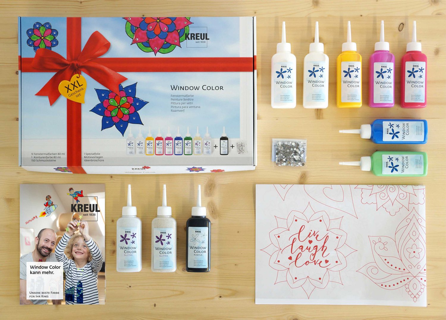 Hobby Line Set per colorare il vetro XXL Amazon Giochi e giocattoli