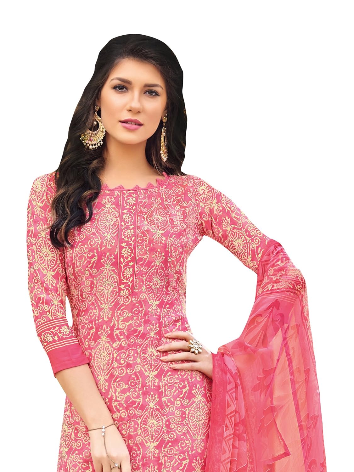 applecreation women's american crepe dress materials (pink_35swtk1381_free size)