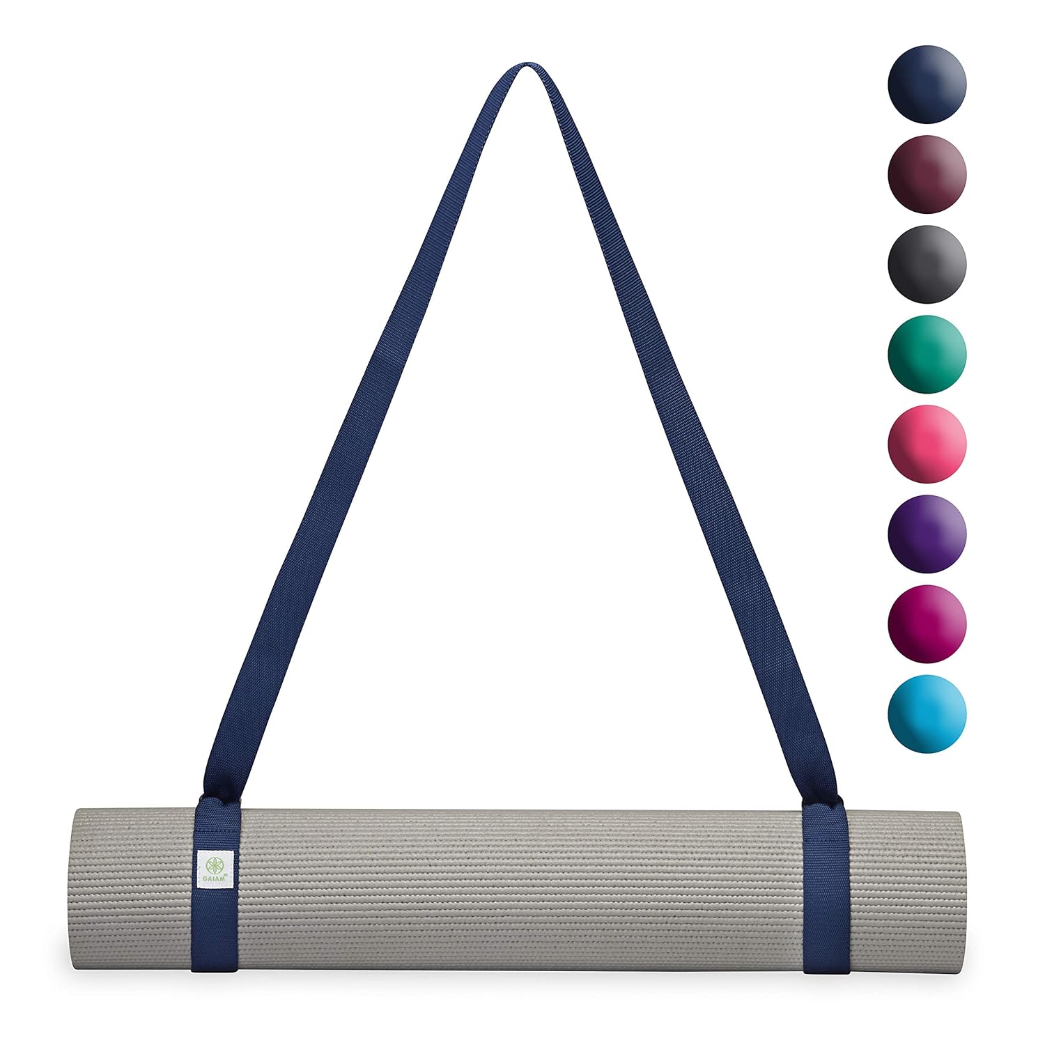 Gaiam EasyCinch Yoga Mat Carrier Sling Mat Holder, Navy, Yoga Amazon