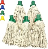TDBS Mop Heads Replacement Colour Coded Self Threading 5 Pack Green No.12 PY