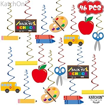 Amazon Com Katchon Back To School Hanging Swirls Pack Of 46