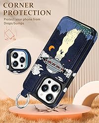 Lotadilo for iPhone 15 Pro Wallet Case with Card
