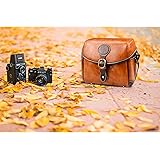 Topixdeals Vintage Camera Bag, DSLR Shoulder Camera Bag Removable Inserts, Waterproof Shockproof Camera Case Canon…