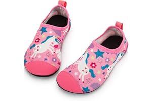 CROVA Kids Water Shoes Quick Dry Aqua Socks Non-Slip Barefoot Sports Shoes for Boys Girls Toddler