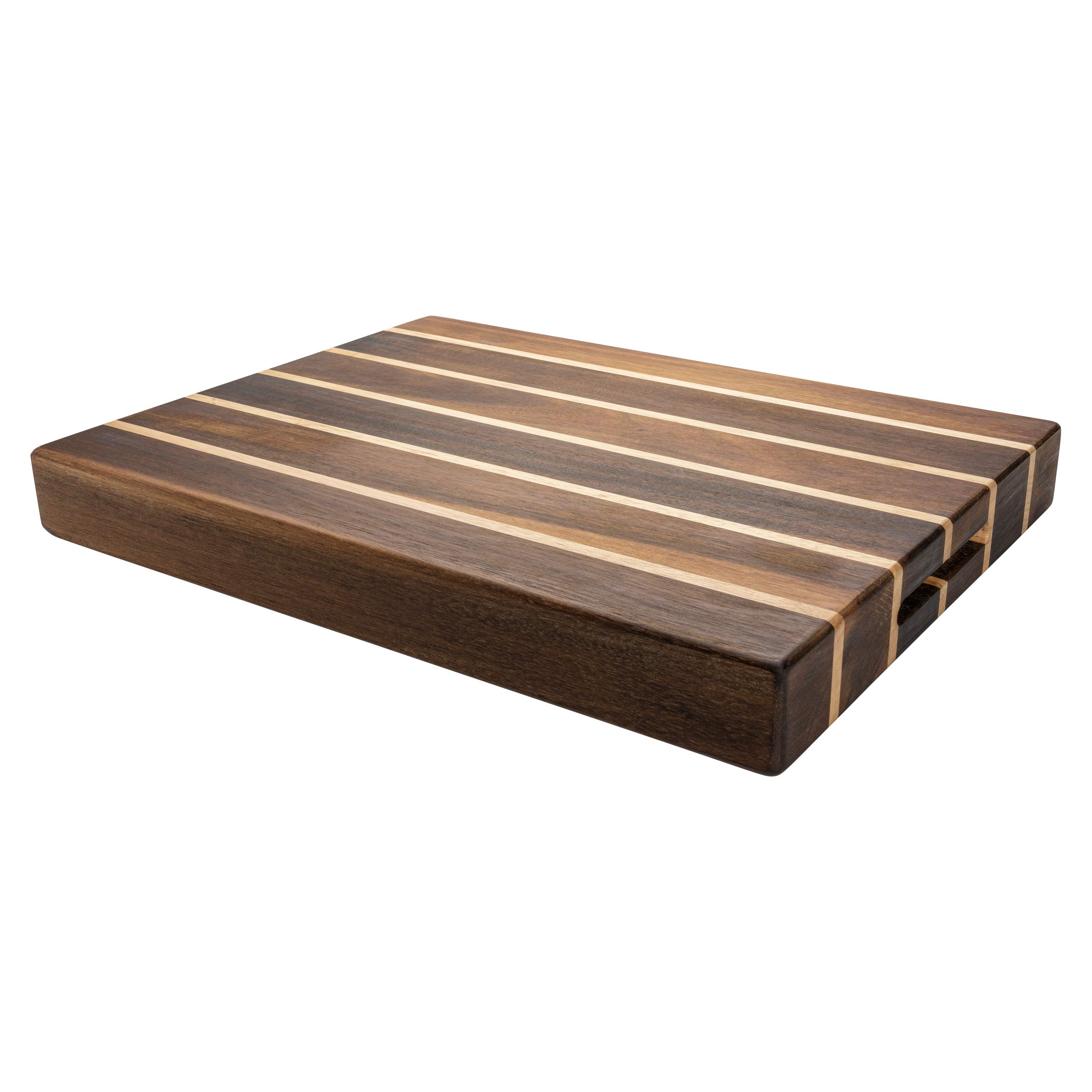 Rockingham Forge Extra Thick Multi Wood Chopping Board 40x30x4.5cm – End Grain Cutting Board for Kitchen, Cooking & Serving Cheese, Bread & Charcuterie – Durable Acacia & Rubberwood Chopping Block