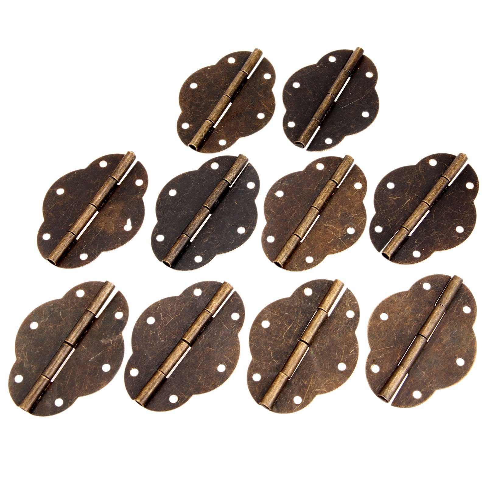 10Pcs 56x42mm Antique Brass Butterfly Hinge Door Butt Hinge Dolls House Hinges for Drawer Cupboard Cabinet Wood Box