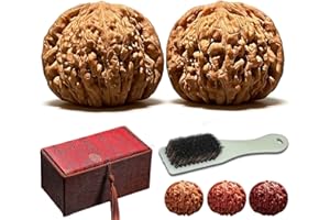 Chinese Walnuts Fidget, Natural Chinese Wenwan Walnuts, Chinese Walnut Fidget for Relaxation & Focus, Thoughtful Gifts Orname