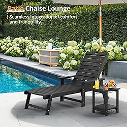 LUE BONA HDPS Chaise Lounge Chairs Set with
