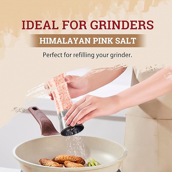 52USA HIMALAYAN PINK SALT, COARSE GRAIN, 39 OZ (2.4 LB), PINK HIMALAYAN SEA SALT, KOSHER SALT, SEA SALT FOR GRINDER REFILL, HIMALAYAN SALT