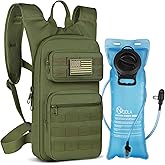 NOOLA Hydration Backpack with 3L TPU Water Bladder, Tactical Molle Water Backpack for Men Women, Hydration Pack for Hiking, B
