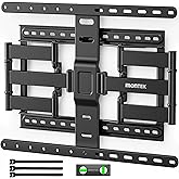 monTEK Ultra Slim TV Wall Mount for Most 43-90 inch TVs, 1.1" Thin Low Profile TV Bracket, Full Motion TV Mount Dual Swivel A