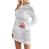 Falechay Swimsuit Coverup for Women Bathing Suit Beach Swimwear Bikini Cover Ups Crochet Mesh Dress Summer Vacation Outfits
