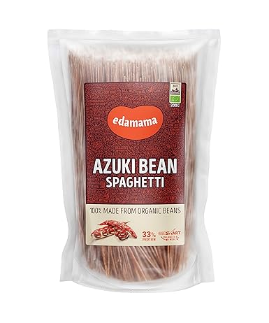 Edamama Low Carb High Protein Pasta Aus 100 Bio Bohnen Azuki Bean Spaghetti Nudeln Bio Vegan Glutenfrei 10 X 200g Amazon De Grocery