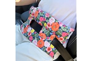 Hola Health Ostomy Seat Belt Protector Ostomy Pillow for Driving Stoma Car Seatbelt Pillow Covers Ostomy Support Pillow Colostomy Bag Pouch Supplies Post Surgery Recovery for Women Men Floral Print