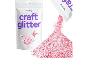 Hemway Craft Glitter 100g / 3.5oz Glitter Flakes for Arts Crafts Tumblers Resin Epoxy Scrapbook Glass Schools Paper Halloween Decorations - Fine (1/64" 0.015" 0.4mm) - Light Rose Gold