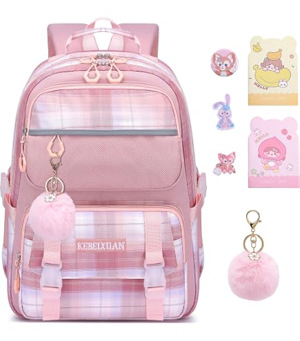 Cumagical Kids Backpack - Lightweight Daypack With Animal Print, Purple Tiger Lake Design, 11" X 16.5" X 7.1"