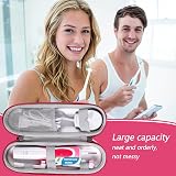 Hemiks Electric Toothbrush Travel Case Waterproof Portable Rose Red view 6