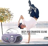 Roxel RCD-S70BT Portable Boombox CD Player with Remote Purple view 5
