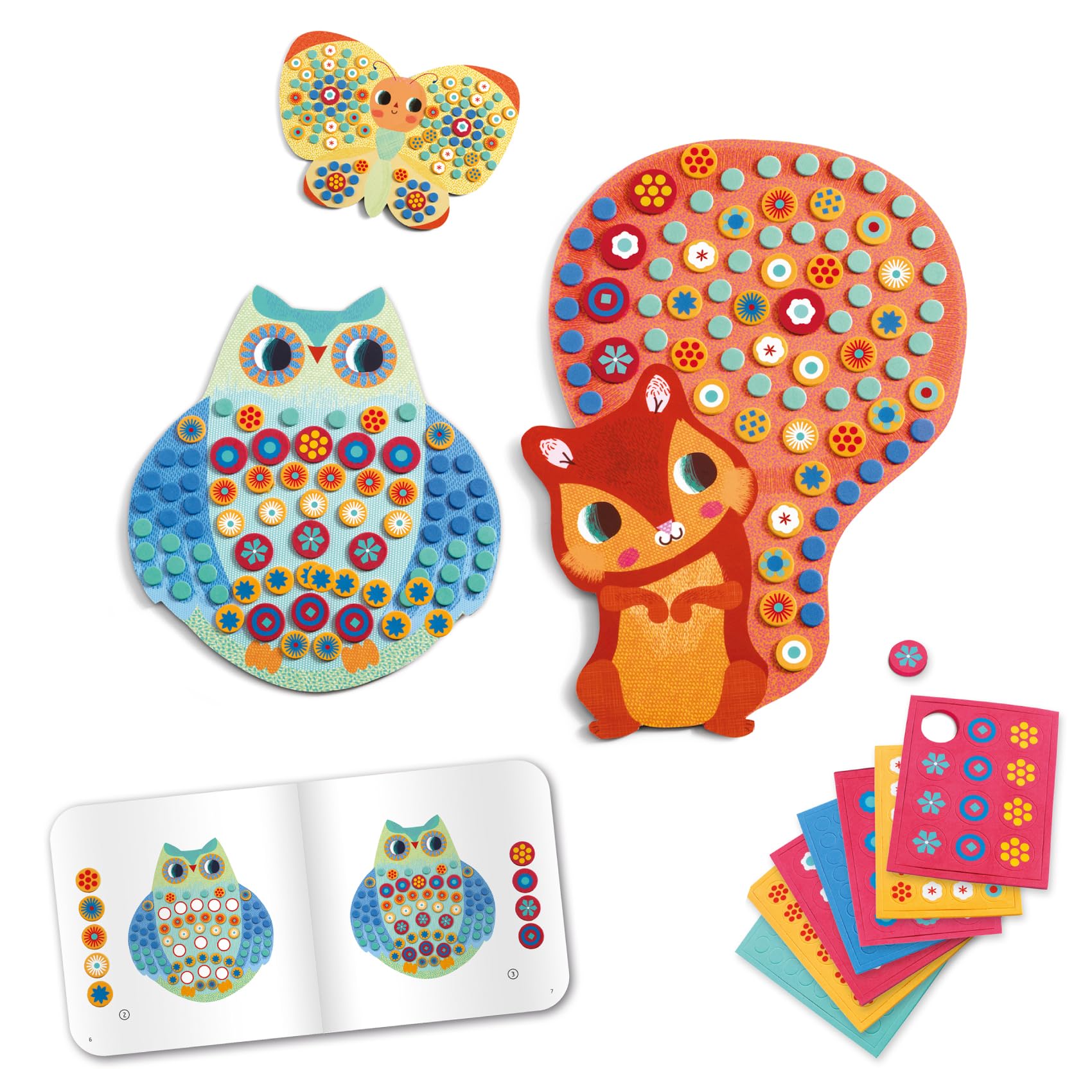 Djeco DJ08897 Young Children-Collages, Multicoloured, 3Y+,27.5x21.5x2cm