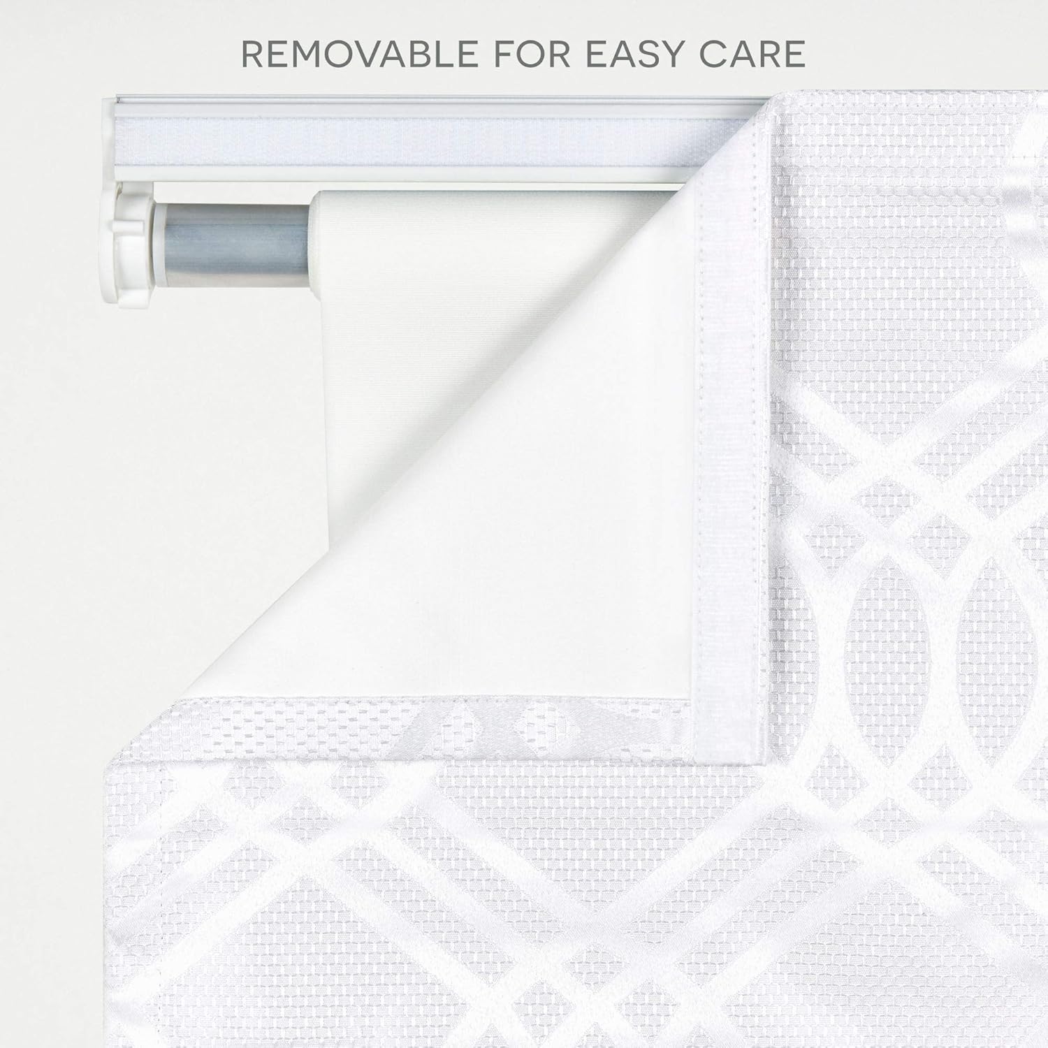 Exclusive Home Curtains Prague Trellis Blackout Roman Shade, 31x64, White: Home & Kitchen