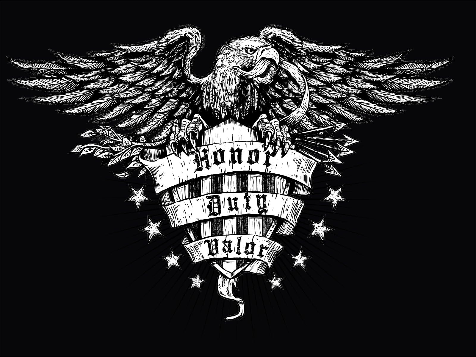 Honor Duty Valor Poster Military Posterr 24x36