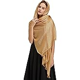 PANTONIGHT Women's Sparkling Metallic Evening Shawl Lightweight Wedding Shawl Extra Large Dressy Shawls and Wraps for Party