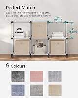 SONGMICS Storage Boxes Set of 6 30x30x30 cm Fabric Boxes with Handles view 7