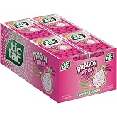 Tic Tac Dragon Fruit, On-the-Go Mints, 12 Pack, 100 Pieces Each | Refreshing Dragon Fruit Tic Tacs bulk, gluten-free, portable travel size pocket mints, for purse, car