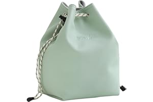 GCJUYA Camera Case, Camera Bag with Removable Strap, Crossbody Camera Bag for DSLR/SLR/Camera Lens, Waterproof Leather Camera Bag for Photography, Suitable for Men and Women (Light Green,Large)