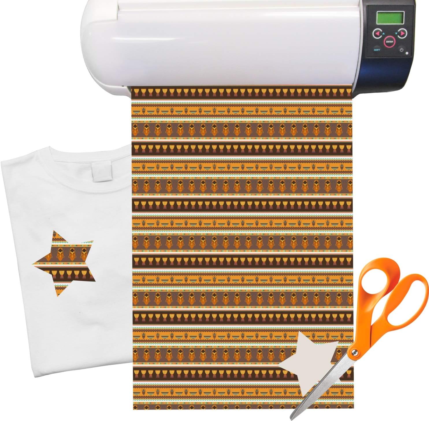 African Masks Heat Transfer Vinyl Sheet (12"x18")