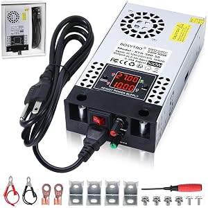 BOSYTRO Upgraded Adjustable 0-50V 0-10A 500W Switching Power Supply, AC to DC Converter 5V 12V 24V 30V 48 50v DC Power Supply