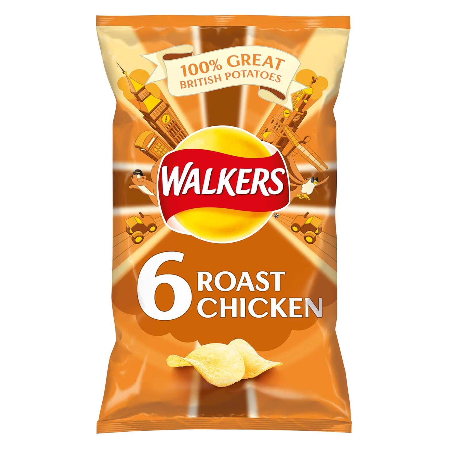 Walkers Roast Chicken Crisps, 6 x 25 g Amazon.co.uk Grocery