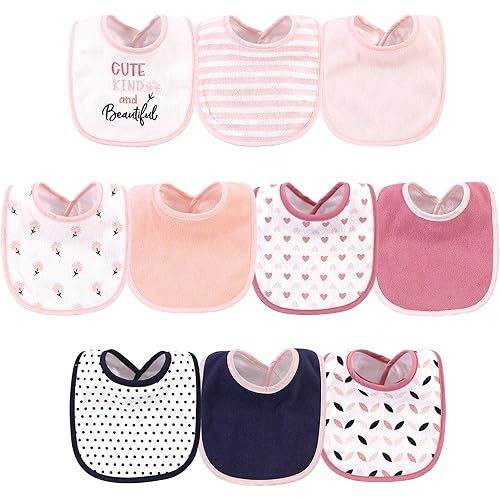 Hudson Baby Unisex Cotton and Polyester Bibs