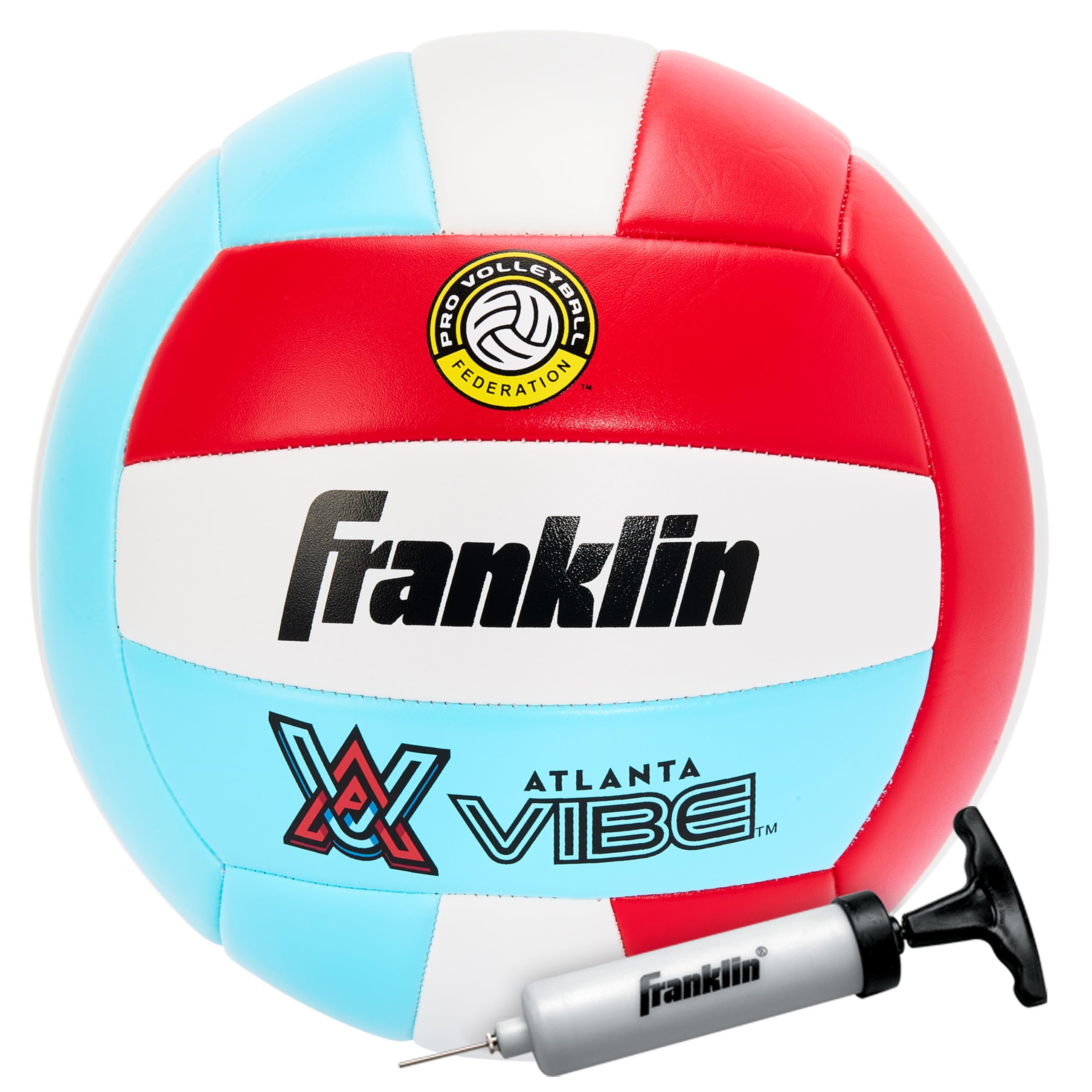 Photo 1 of Franklin Sports PVF Atlanta Vibe Volleyball - Official Size Volleyball - Regulation Size + Weight Volleyball for Kids + Adults - Boys + Girls Volleyball - Official Team Ball