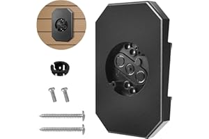 8141DBL Siding Mounting Plate,FreeCat Outdoor Light Mounting Block Fits 1/2" Lap Double Viny Siding,Built-in Electrical Box– Easy Installation with All Hardware Included