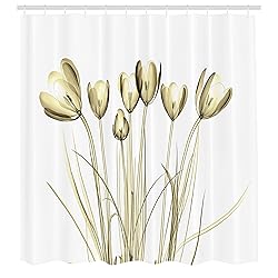 Ambesonne Flower Shower Curtain, X-ray Image of