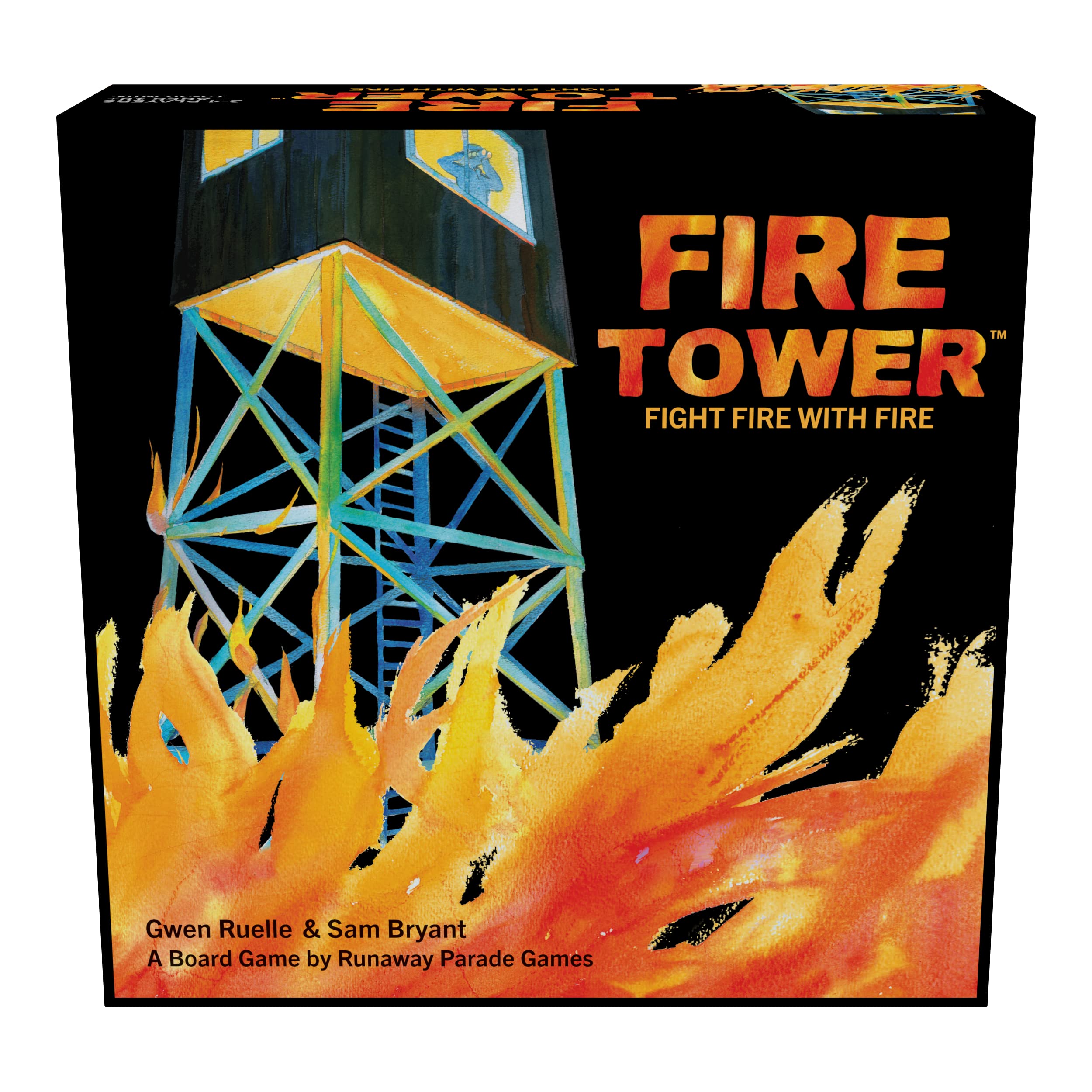 Goliath Games Fire Tower: Fight Fire with Fire | Can you be the Last Tower Standing? | Strategy Board Games for Adults | For 2-4 Players | Ages 13+, Black
