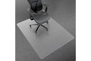 Naturei Office Chair Mat for Carpet, 48” x 36” Computer Chair Mat for Carpeted Floors, Smooth Glide Under Desk Carpeted Floor Protector, Carpet Mat for Home Office (Rectangle)