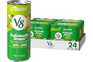 V8 Deliciously Green 100% Fruit and Vegetable Juice, 8 fl oz Can (24 Pack)