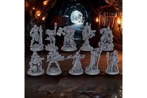 AUSPDICE Human Occupations Miniatures Set Unpainted RPG Tabletop Gaming Figures,Human Miniatures for DND, TTRPG Role Playing,