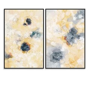 SIGNWIN 2 Piece Framed Canvas Wall Art Minimalism...