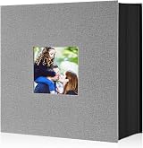 Benjia Photo Album 6x4 Slip In Linen Extra Large Capacity 1000 Pockets Grey