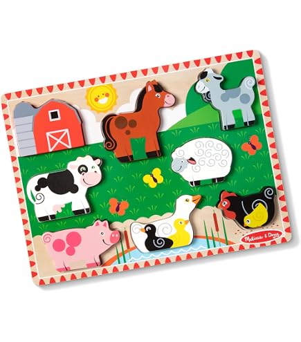 Japace Puzzles en Bois Enfant, 6 en 1 Jouet Bébé Amélioré Puzzles Cube Animaux, Jouet Montessori pour 1 2 3 4 Ans, Jeux Éducatif Préscolaire pour Garçon Filles Cadeau Noël d'anniversaire