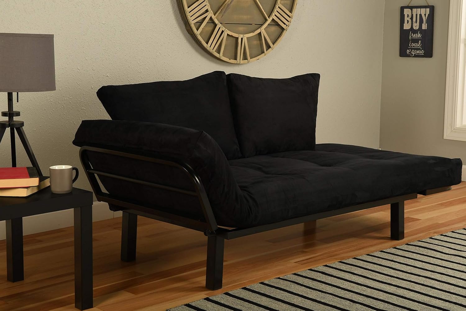 Kodiak Futons Futon Frame and Mattress Set in Black Finish