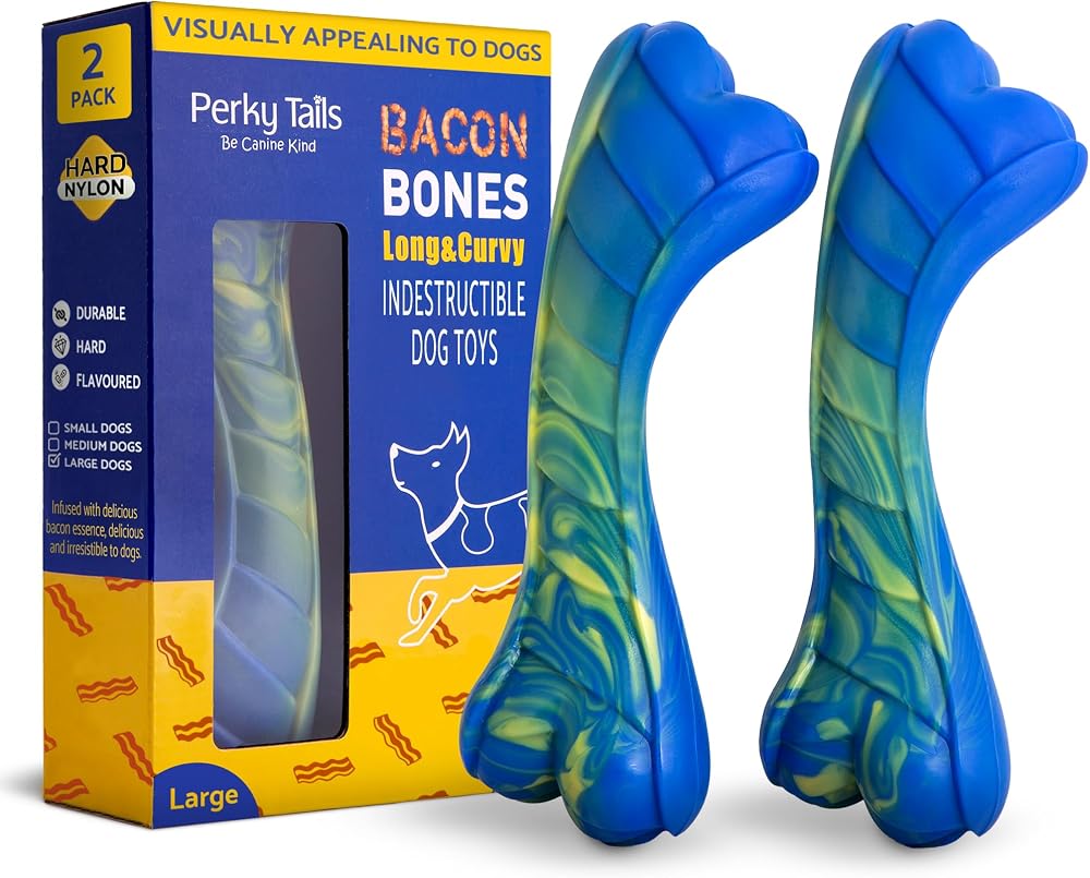 Perky Tails Almost Indestructible Dog Toys for Large Dogs 2 Pack