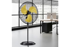 AKIRES 30” 9600CFM Outdoor Oscillating Pedestal Fan With Energy-Saving Motor,High-Velocity Industrial Stand Fan, Heavy Duty Metal Floor Fan for Shop, Warehouse, Workshop, Gym, Garage